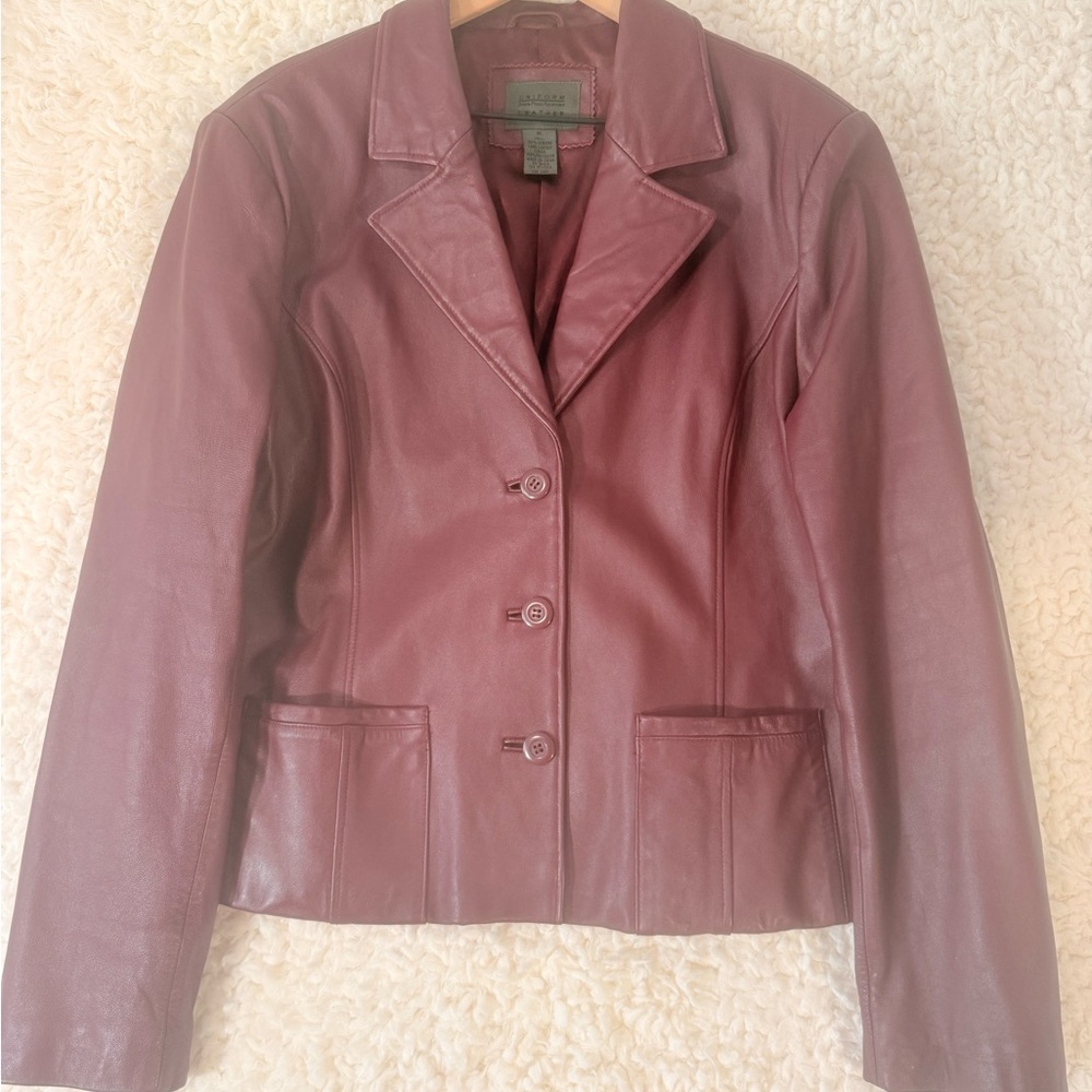 Women's Burgundy 100% Lamb Leather Jacket